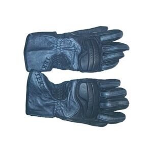 VTG Teknic Motorcycle Gloves Sz XL Black And Gray EUC